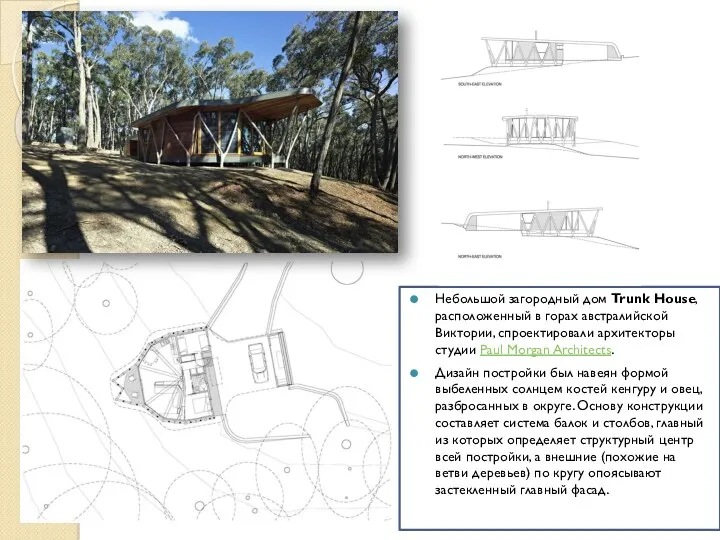 Небольшой загородный дом Trunk House, расположенный в горах австралийской Виктории,