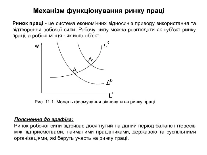 Механізм функціонування ринку праці Ринок праці - це система економічних