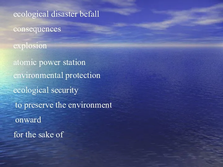 ecological disaster befall consequences explosion atomic power station environmental protection