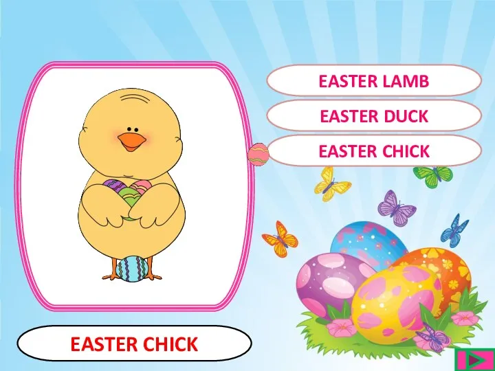 EASTER CHICK EASTER CHICK EASTER DUCK EASTER LAMB