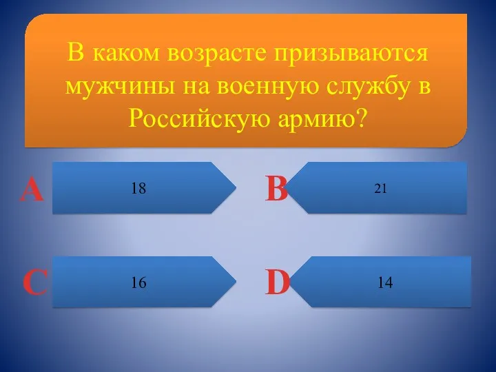 В каком возрасте призываются мужчины на военную службу в Российскую