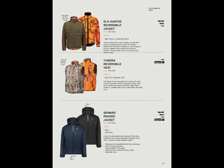 Men/Jackets & Vests ELK HUNTER REVERSIBLE JACKET Sizes: 2XS–4XL Colors: