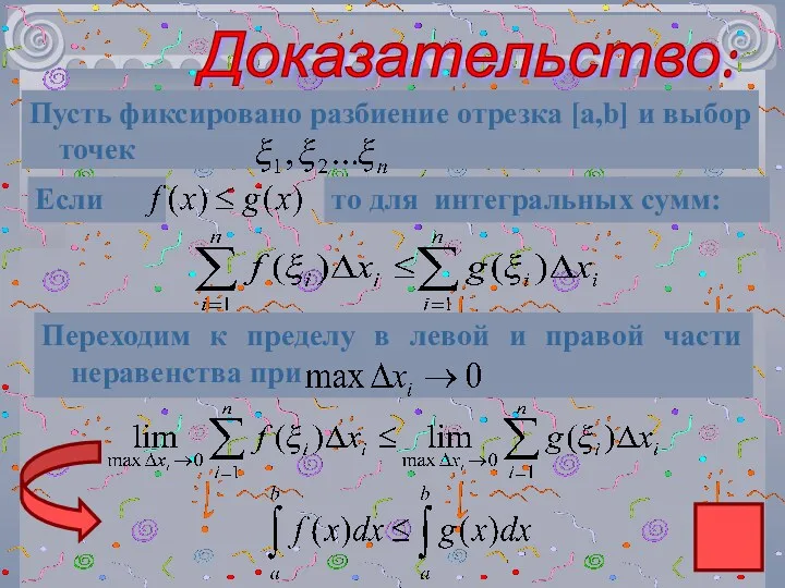 Доказательство: Пусть фиксировано разбиение отрезка [a,b] и выбор точек то