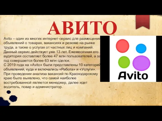 АВИТО Avito – один из многих интернет-сервис для размещения объявлений