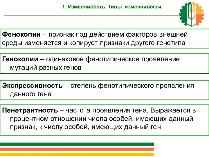 Фенокопии – признак под действием факторов внешней среды изменяется и