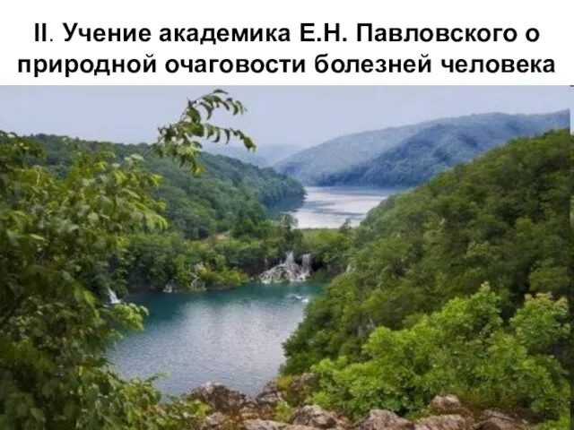 II. Учение академика Е.Н. Павловского о природной очаговости болезней человека