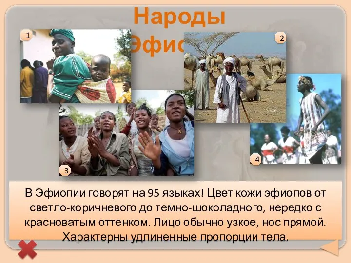 Народы Эфиопии В Эфиопии говорят на 95 языках! Цвет кожи эфиопов от светло-коричневого