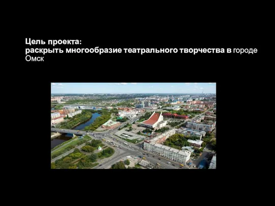 Цель проекта: раскрыть многообразие театрального творчества в городе Омск