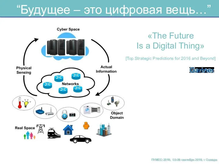 “Будущее – это цифровая вещь…” ПУМСС-2018, 03-06 сентября 2018, г. Самара «The Future