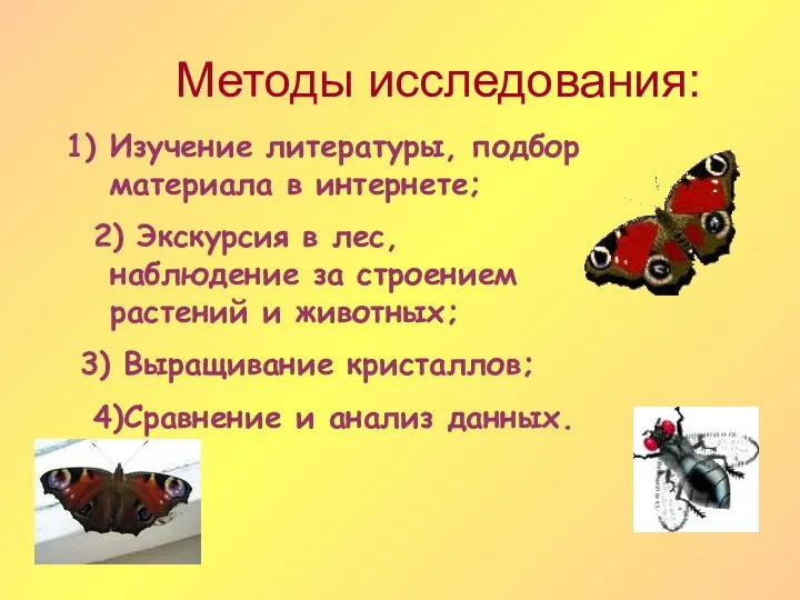 Методы исследования: Изучение литературы, подбор материала в интернете; 2) Экскурсия