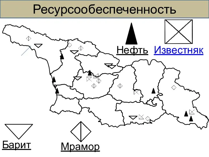 Ресурсообеспеченность Барит Мрамор Нефть Известняк