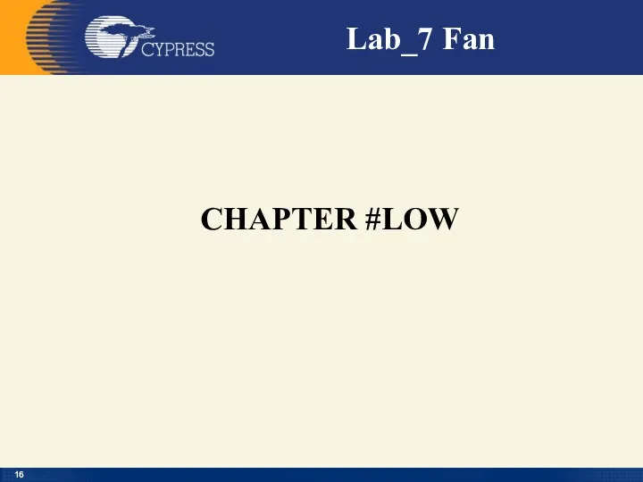 Lab_7 Fan CHAPTER #LOW