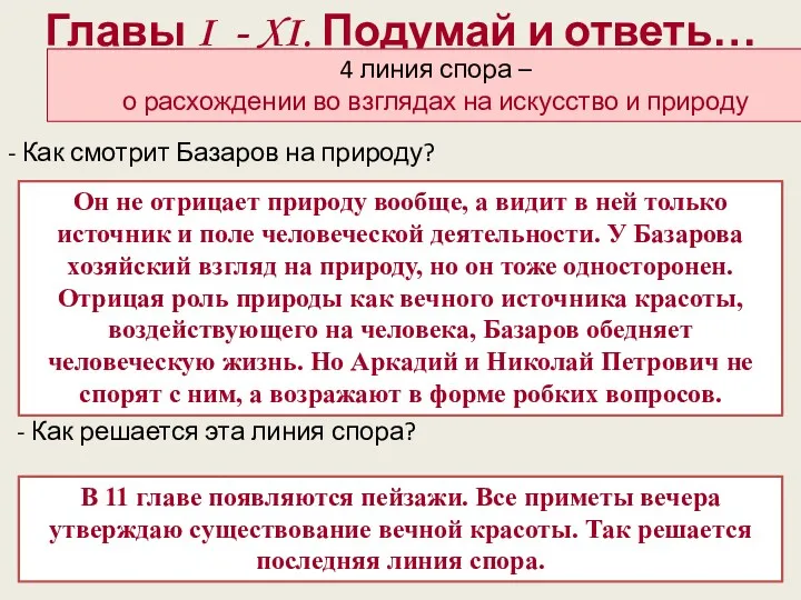 Главы I - XI. Подумай и ответь… Он не отрицает