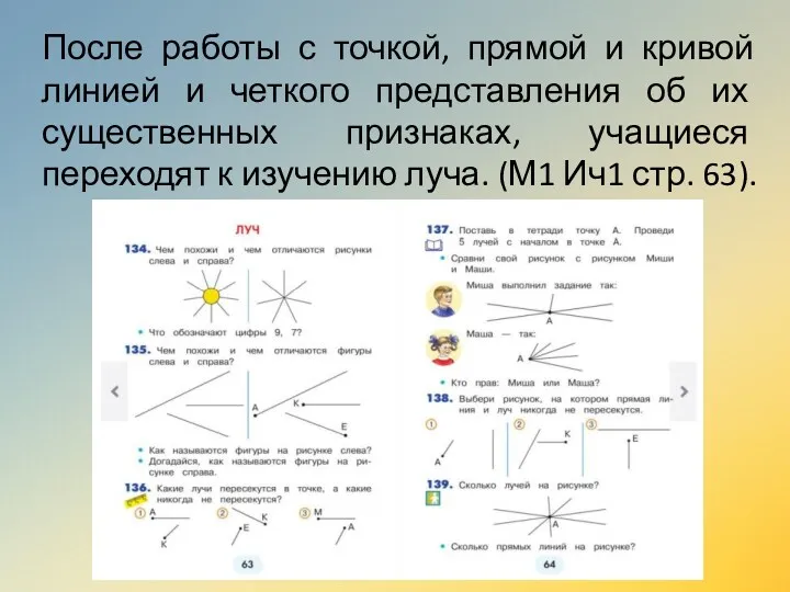 После работы с точкой, прямой и кривой линией и четкого