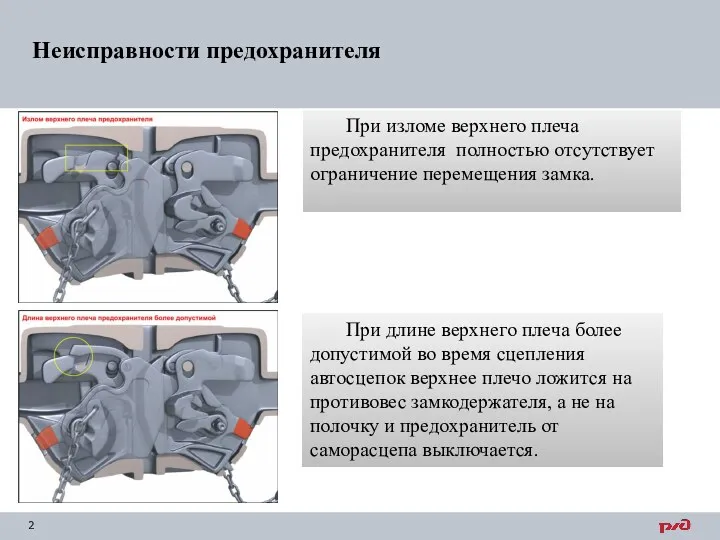 Неисправности предохранителя При изломе верхнего плеча предохранителя полностью отсутствует ограничение