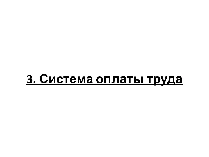 3. Система оплаты труда