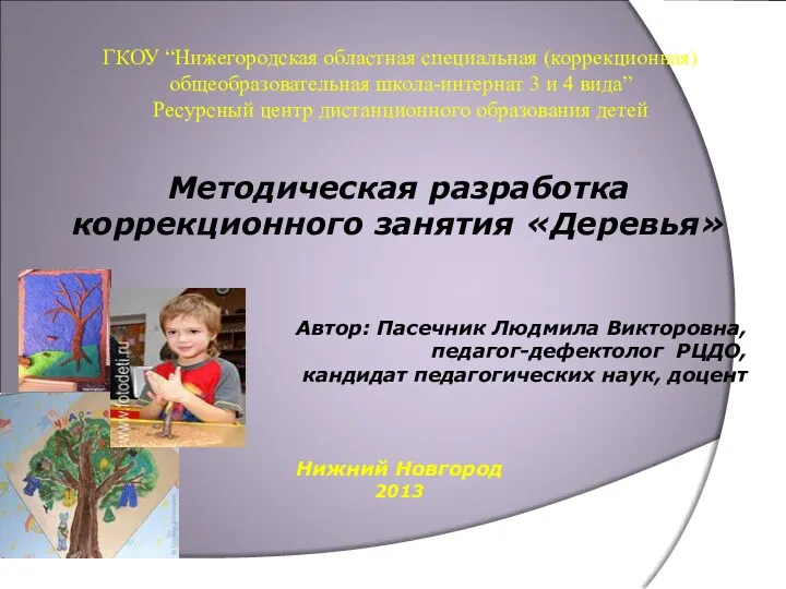 ГКОУ “Нижегородская областная специальная (коррекционная) общеобразовательная школа-интернат 3 и 4