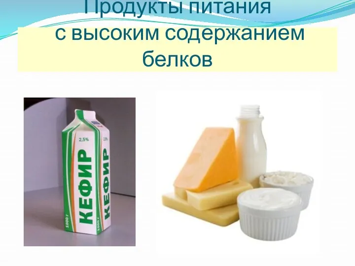 Продукты питания с высоким содержанием белков