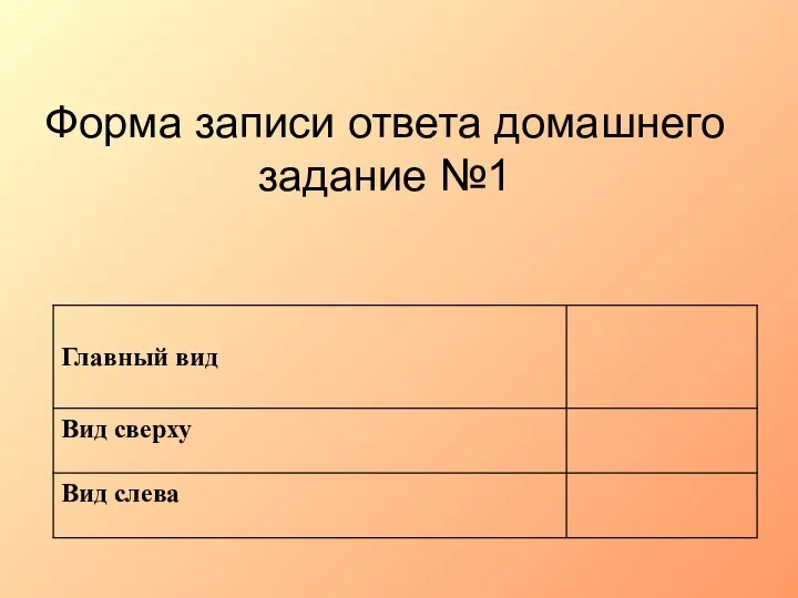 Форма записи ответа домашнего задание №1