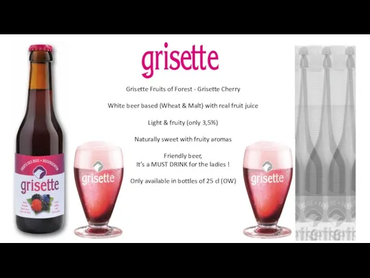 Grisette Fruits of Forest - Grisette Cherry White beer based