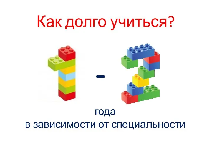 Как долго учиться? года в зависимости от специальности -