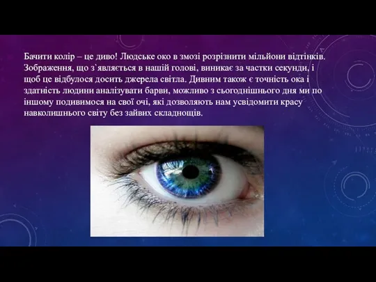 Бачити колір – це диво! Людське око в змозі розрізнити мільйони відтінків. Зображення,