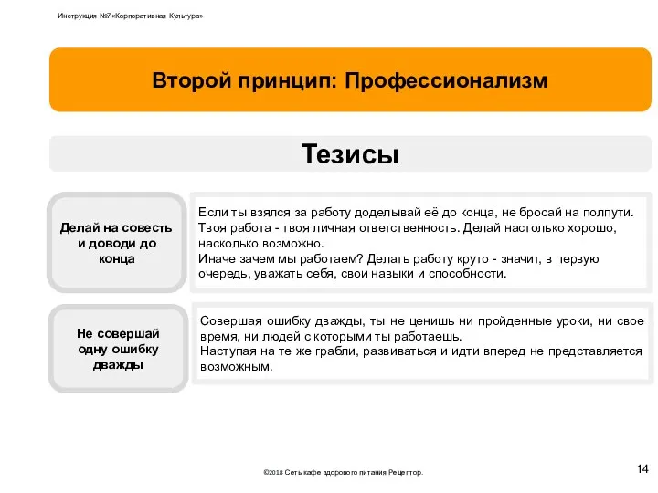 Делай на совесть и доводи до конца Если ты взялся