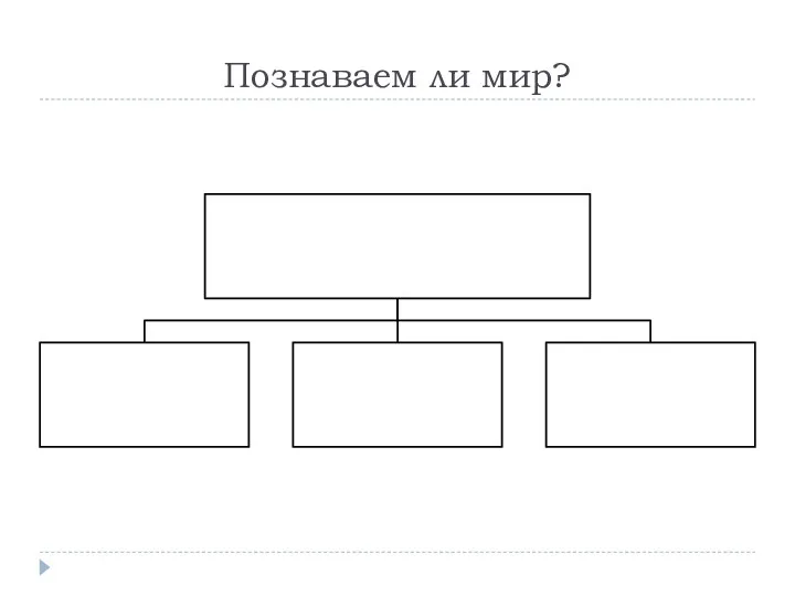 Познаваем ли мир?