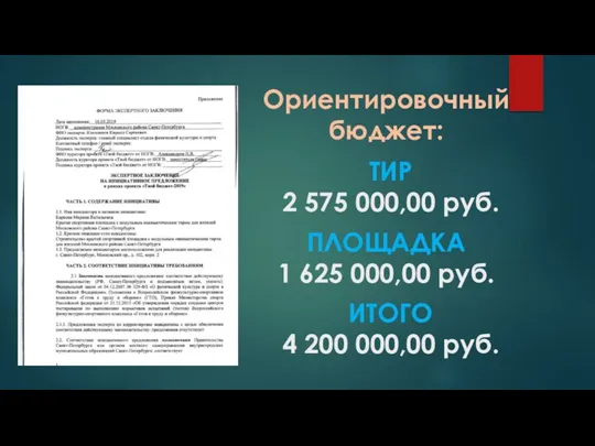 ТИР 2 575 000,00 руб. ПЛОЩАДКА 1 625 000,00 руб.