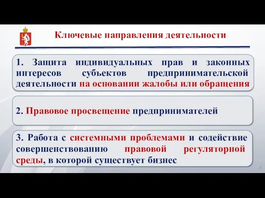 Ключевые направления деятельности 1. Защита индивидуальных прав и законных интересов