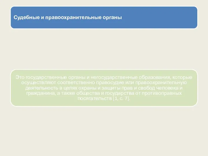 Судебные и правоохранительные органы Это государственные органы и негосударственные образования,