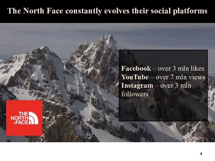 The North Face constantly evolves their social platforms Facebook –