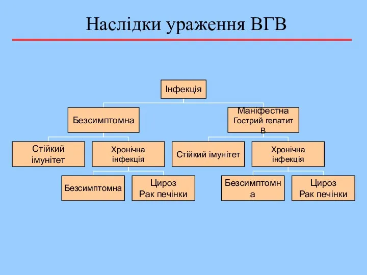 Наслідки ураження ВГВ