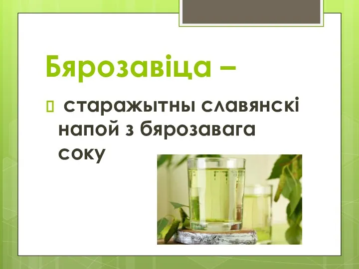 Бярозавіца – старажытны славянскі напой з бярозавага соку