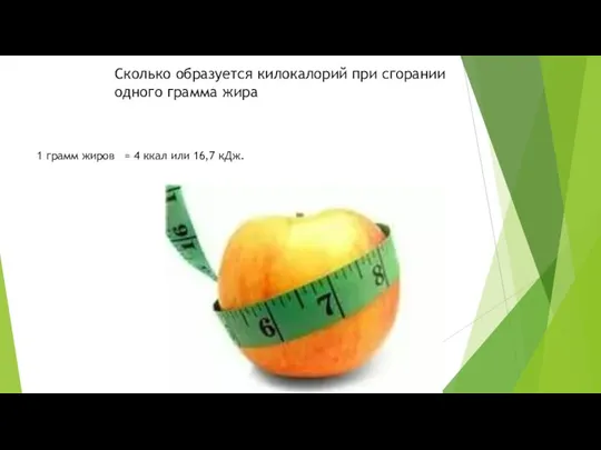 Сколько образуется килокалорий при сгорании одного грамма жира 1 грамм жиров = 4