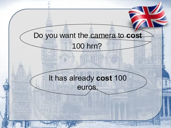 Do you want the camera to cost 100 hrn? It has already cost 100 euros.