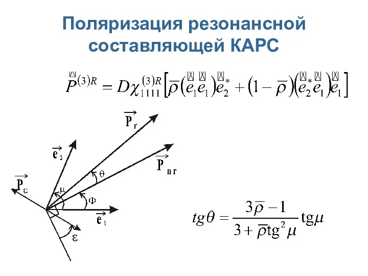 Поляризация резонансной составляющей КАРС