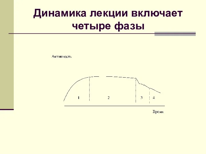 Динамика лекции включает четыре фазы