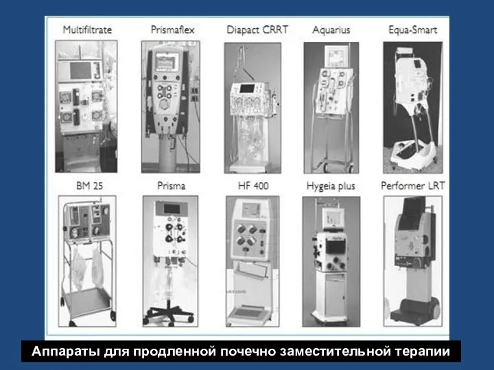 Аппараты для продленной почечно заместительной терапии