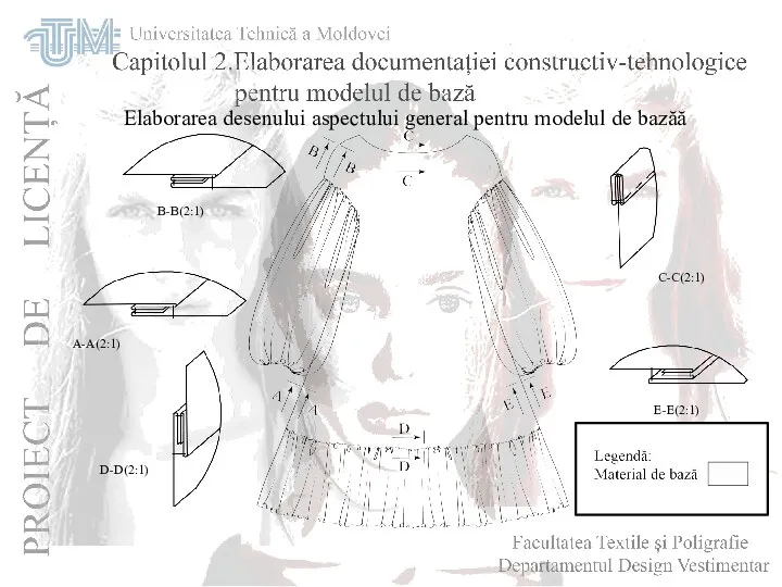 Elaborarea desenului aspectului general pentru modelul de bazăă B-B(2:1) A-A(2:1) D-D(2:1) C-C(2:1) E-E(2:1)