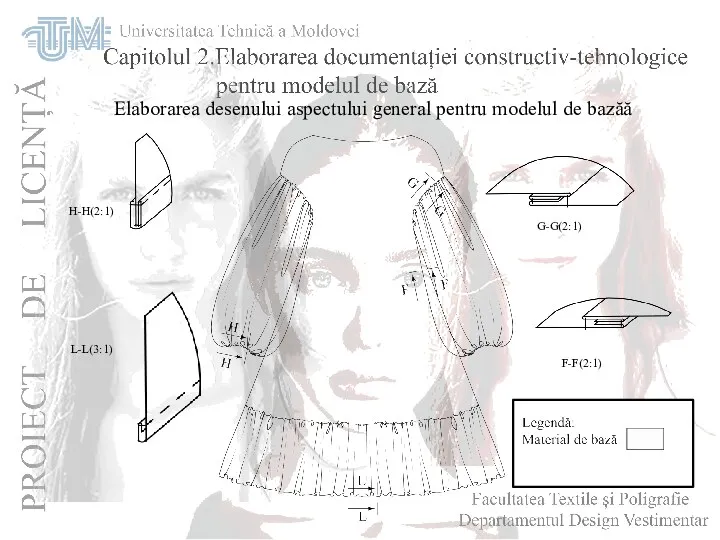 Elaborarea desenului aspectului general pentru modelul de bazăă H-H(2:1) L-L(3:1) G-G(2:1) F-F(2:1)