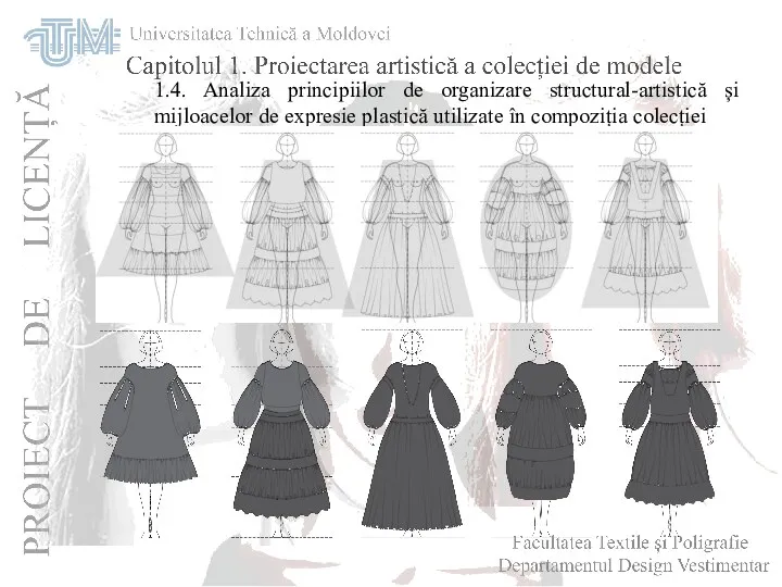 1.4. Analiza principiilor de organizare structural-artistică și mijloacelor de expresie plastică utilizate în compoziția colecției