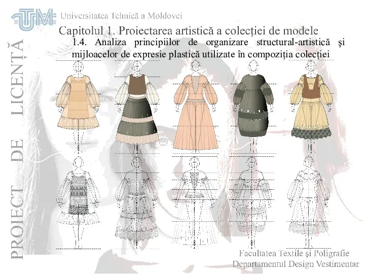 1.4. Analiza principiilor de organizare structural-artistică și mijloacelor de expresie plastică utilizate în compoziția colecției