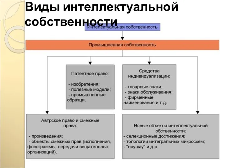 Виды интеллектуальной собственности