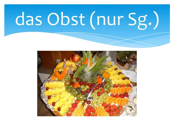 das Obst (nur Sg.)