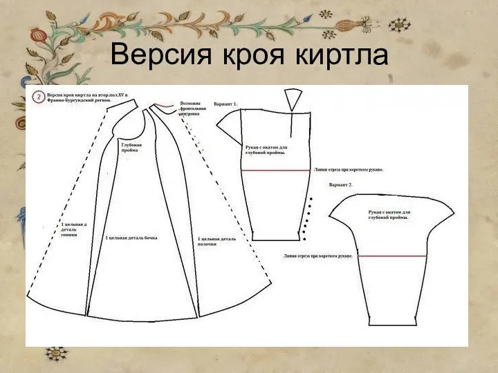 Версия кроя киртла