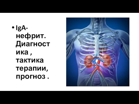 IgA-нефрит.Диагностика ,тактика терапии, прогноз .