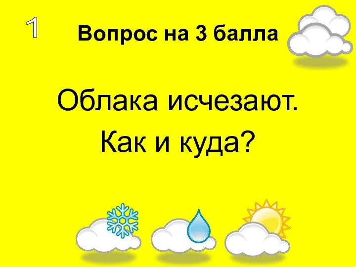 Вопрос на 3 балла Облака исчезают. Как и куда? 1