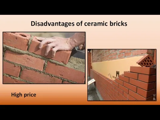 Disadvantages of ceramic bricks High price