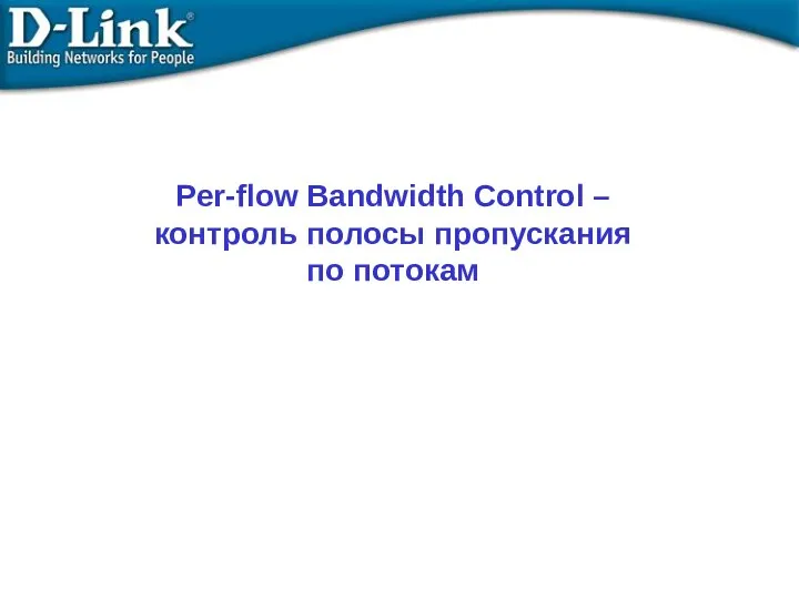 Per-flow Bandwidth Control – контроль полосы пропускания по потокам